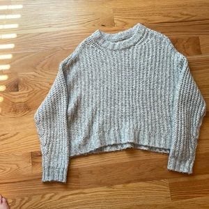 Cropped knitted sweater